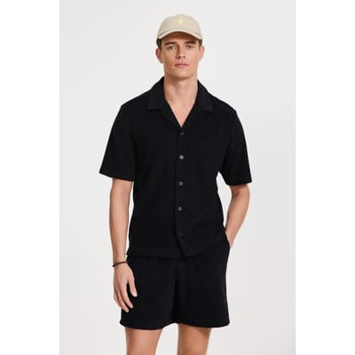 Shiwi Ted Short Sleeve Shirt Geo Sun Black Geo Sun Maat: S | Casual Overhemden Outlet | Heren | Zwart