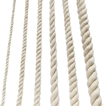 Dik Katoenen Touw - 10 mm Zacht Touw voor Terrasplanken, Tuin en Macramé - 20 Meter