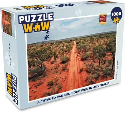 Puzzel Luchtfoto van een rode weg in Australië - Legpuzzel - Puzzel 1000 stukjes volwassenen