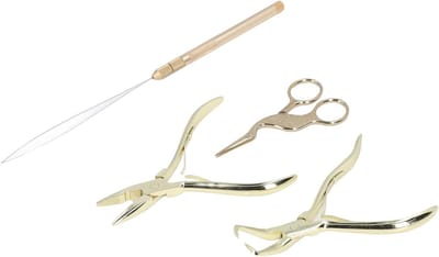 Professionele Haarverlenging Gereedschapset met Pliers, Wire Loop, Beads en Haaknaald - 4 Delige Microlink Kit voor Haarextensions