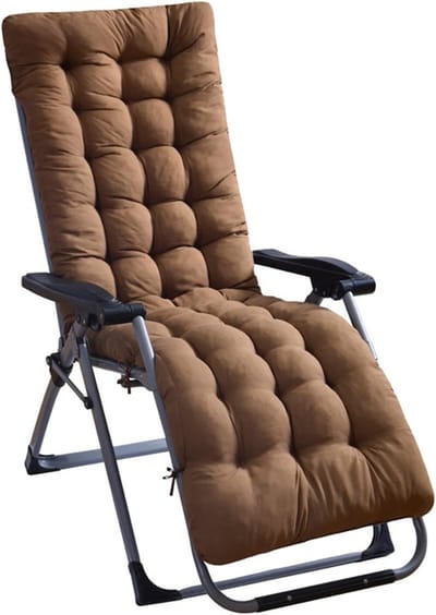 Ligstoel Kussen - Tuinstoel Kussen - Ontspannen Buiten - Anti-slip Ontwerp - 170 x 53 x 8 cm - Grijs