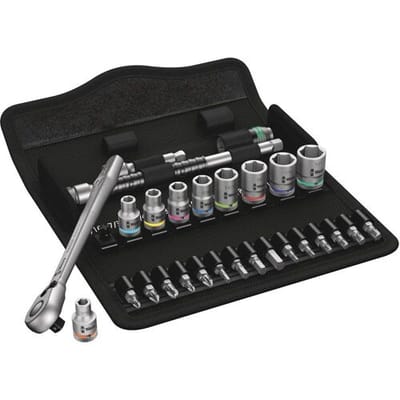 Wera 05004021001 8100 SA 11 Zyklop Metal doppenset met omschakelpal - 1/4"