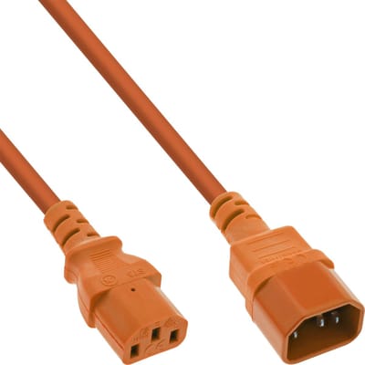 C13 - C14 stroomkabel voor UPS/PDU | 3x 0,75mm | oranje | 0,75 meter