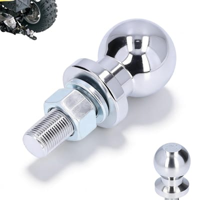 ONF3 - Chromen trekhaakkogel - Trekhaakkogel 47,6 mm - Gesmeed staal voor betrouwbare trekkracht - Geschikt voor gazontractor - Maximaal 2000 lb...