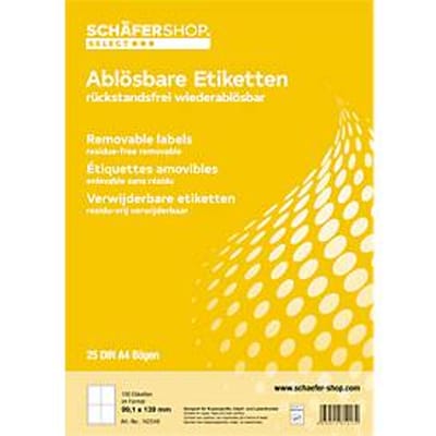 Schäfer Shop Select Universele etiketten, verwijderbaar 99.1 x 139 mm, 100 stuks