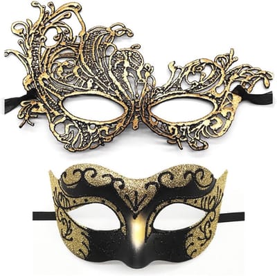 Venetiaans Masker voor Carnaval en Halloween - Set van 2