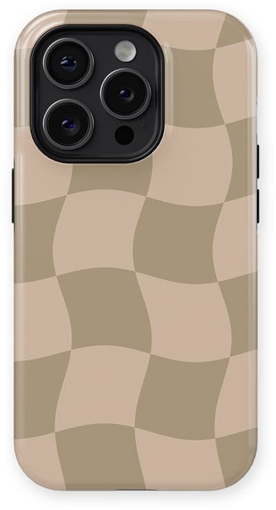 Checkered Warp Hoesje geschikt voor iPhone 14 Pro | Geschikt Voor Mag | Uniek Design Hoesje | Beschermhoes geschikt voor iPhone 14 Pro Sandwave