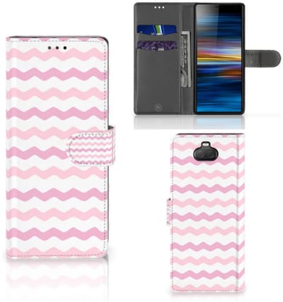 Sony Xperia 10 Telefoon Hoesje Waves Roze