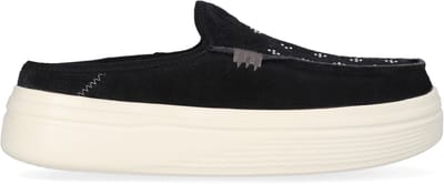 HEYDUDE - Austin Lift Suede Stud Dames Instappers Black - Maat 41