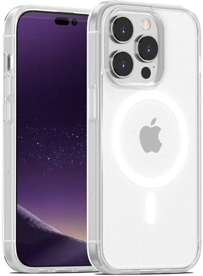 Mobiq Magneet Hoesje geschikt voor iPhone 16 Pro - Geschikt voor Magafe - Schokbestendig Frosted ontwerp Frosted clear