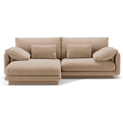 3-zits hoekbank Torino links velvet | Micadoni