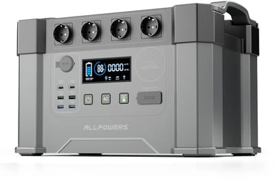 Powerstation - Generator - Aggregaat - Powerbank - Draagbare - 2400W - 1500Wh - Noodstroomvoorziening - voor Thuis en Buiten