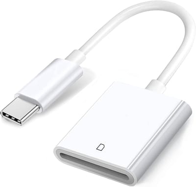 Daity Apple USB-C naar SD-kaartlezer voor iPhone 17/16/15 - MacBook Pro/Air - iPad Pro/Air - iMac - Surface - Galaxy S25/S24 Ultra en andere USB-C-apparaten