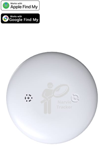 Narvie Tracker – GPS Tracker voor Tas, Koffer & Portemonnee – Apple Zoek Mijn & Android Find Hub – Zonder Abonnement – Wit