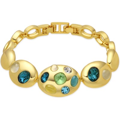 Luxenter Armband met 18-karaats geelgouden afwerking en veelkleurig kristal - Alik