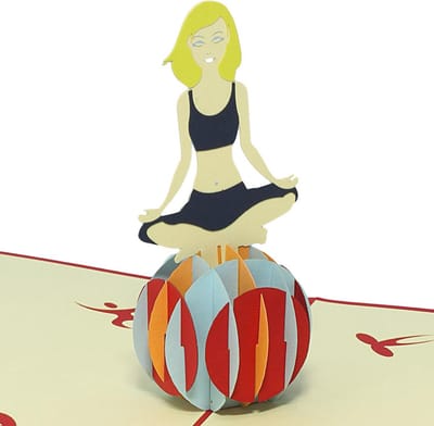 3D Pop-up Verjaardagskaart Yoga - Wellness Wenskaart voor Verjaardag
