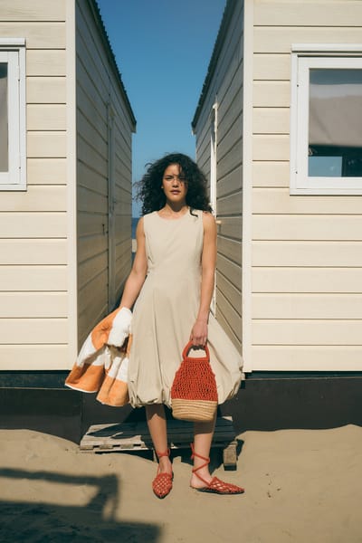 Satomi taffeta dress | Beige - Beige / S