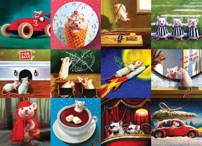 Eurographics - Grappige Muizen [Funny Mice] - Lucia Heffernan - 1000 stukjes 68×48cm (b×h) - Legpuzzel