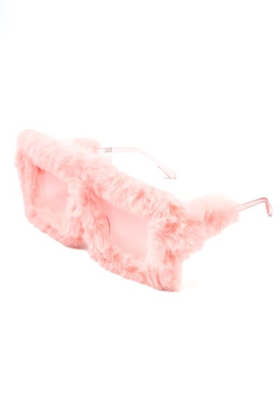 KIMU® Vierkant Bont Zonnebril - Lichtroze Montuur Kunststof - Lichtroze Glazen - Flamingo Pelikaan Kaketoe Cupido Valentijn Zonnebril Dons Festival