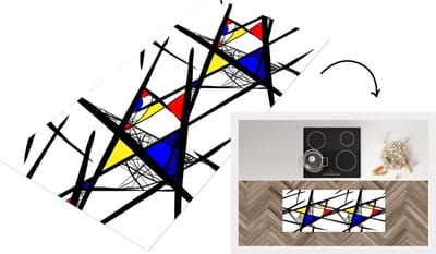 Keukenloper - Loper keuken - Patronen - Abstract - Kunst - 120x50 cm - Keukenloper vinyl