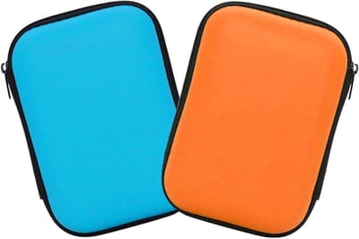 2 stuks opbergbox voor speelkaarten met ritssluiting en harde doos voor verzamelkaarten - speelkaartenverzameling - willekeurige kleuren - geschikt voor al uw kaarten