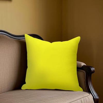 Fluorescerend geel vierkant Jacquard Kussensloop voor Bank Kantoor Lendenkussenhoes Woondecoratie Kussensloop 45x45cm