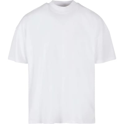 Build Your Brand - Oversized Mock Hals T-Shirt - White maat XL