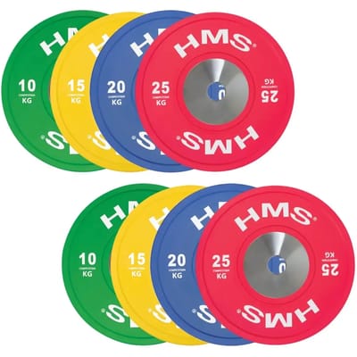 HMS TBR PROFI SET - Olympische Bumperschijven Set - 140 kg - Stalen Kern - Kalibreerbaar Gewicht
