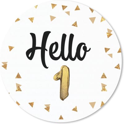 Muismat rond 20x20 cm - Mousepad Verjaardag - Goud - Confetti - Ronde muismatten