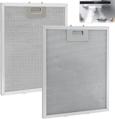 2 stuks 5-laags aluminium vetfilter voor afzuigkap - universele metalen mesh filter voor optimale vetafscheiding en luchtzuivering in de keuken
