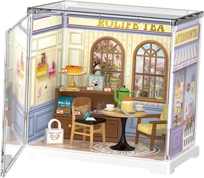 Miniatuur Huis Set - Poppenhuis Meubels - Creatief Bouwen - Gedetailleerde Onderdelen - 23 x 18 x 7.2 cm