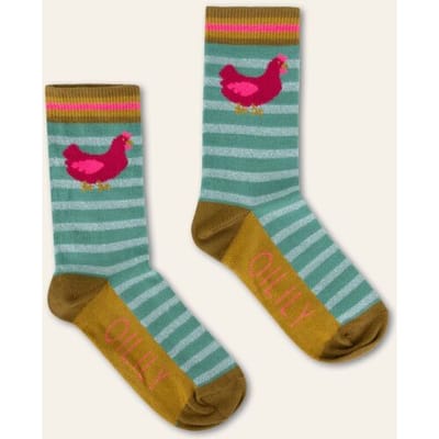 Oilily Maio Sokken- maat29-31 Creme de Menthe