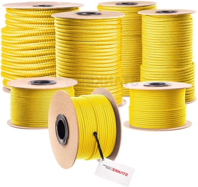 Polypropyleen Touw - Scheepstouw Koord - Buitenactiviteiten Tuin - UV-bestendig Waterdicht - 12 mm 100 m - Geel