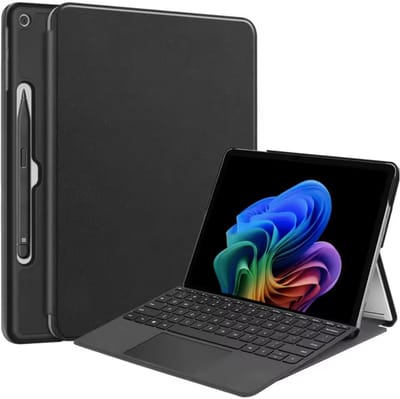 EtuiTab - Microsoft Surface Pro 12 2025 Hoes - Zwart - Magnetische Sluiting - Standfunctie