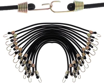Rubberen bungee-touwen set van 15 stuks voor bagagespanning en ladingbeveiliging