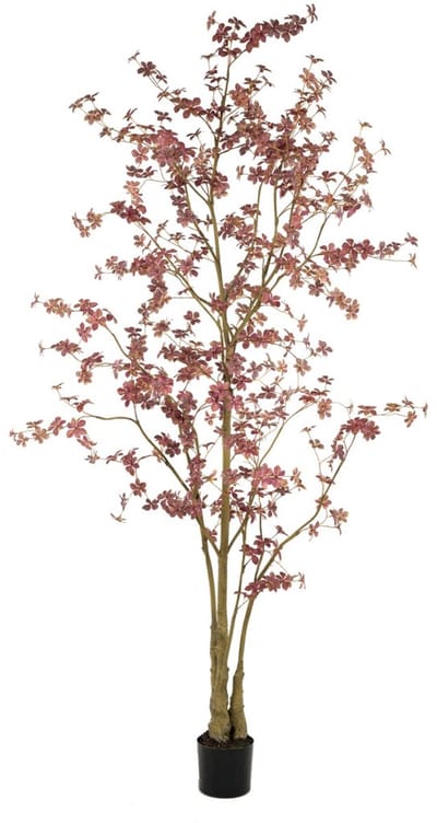 Emerald - Kunstboom Tropaeolum 270cm Bordeaux - Kunstplant voor binnen - Tropaeolum plant - Oost Indische kers