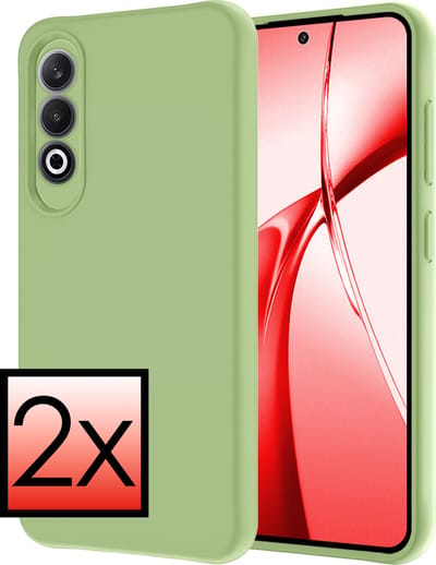 Hoesje - 2 Stuks - Geschikt voor OnePlus Nord CE4 - Sterk & Shockproof - Case Siliconen - Back Cover - Telefoon Hoes - Groen