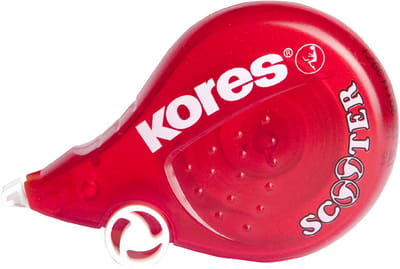 Kores Wegwerp correctieroller 'SCOOTER', 4,2 mm x 8 m, rood