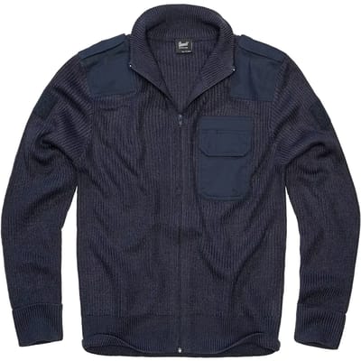 Brandit - BW Cardigan Sweater/trui met rits - S - Donkerblauw