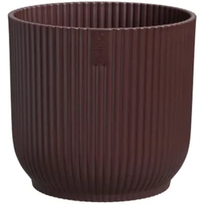 Elho The Winery Collection 16 - Bloempot voor Binnen - 100% Gerecycled Plastic - Ø 16.1 x H 14.8 cm - Bordeaux rood
