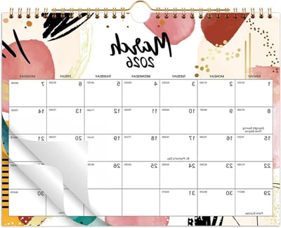 Wandkalender 2024 - Maandkalender Jaarkalender - Thuis en kantoor organiseren - Juliaanse datums - 289 x 215 cm - Wit