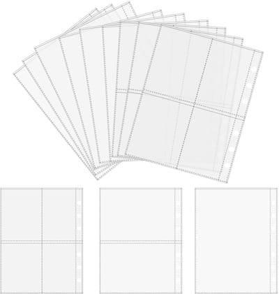 BRENZOOS- Boekbinderhoezen 30 stuks - Waterdicht - Transparante PVC-hoezen - 6 gaten - A5 formaat - Duurzaam - Beschermend - Documenthoezen