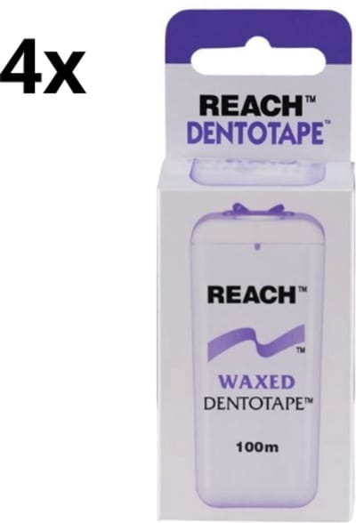 Johnson & Johnson Reach Dentotape Waxed - 4 x 100 m - Voordeelverpakking