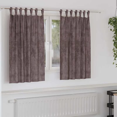 vidaXL Velvet Gordijnen 2 st Bruin 140 x 140 cm Fluweel
