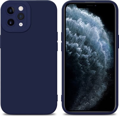Cadorabo Hoesje geschikt voor Apple iPhone 11 PRO in FLUID DONKER BLAUW - Beschermhoes gemaakt van flexibel TPU silicone Cover Fluid Case