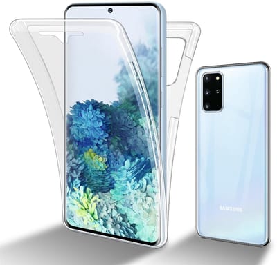 Cadorabo Hoesje geschikt voor Samsung Galaxy S20 PLUS in TRANSPARANT - 360° Full Body Case Cover Beschermhoes Voor- en achterbescherming, all-round bescherming met displaybescherming