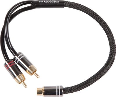 AUDIO SYSTEM HIGH-end cinchkabel 300mm y-cinch (2 x koppel en 1 x stekker)