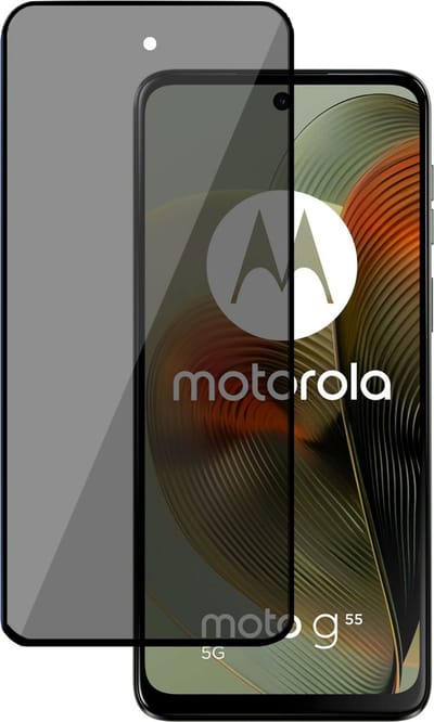Privé Screenprotector geschikt voor Motorola Moto G55 5G Screenprotector - Privacy Beschermglas - Privacy Proteqt+