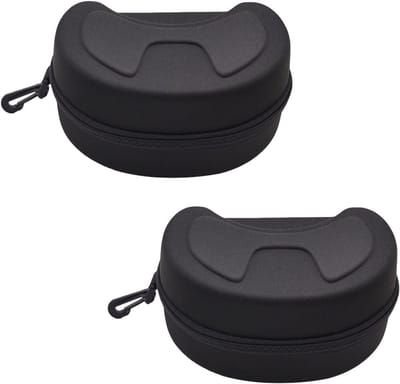 Ruimtebesparende Opbergdoos voor Sportbrillen en Sneeuwgoggles - Beschermende Brilhouder voor Actieve Sporters - Set van 2 Stuks