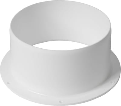 Buisverbinder met flens, 125 mm, kunststof, rechte buisflens voor verwarmings-, koel- en ventilatiesysteem
